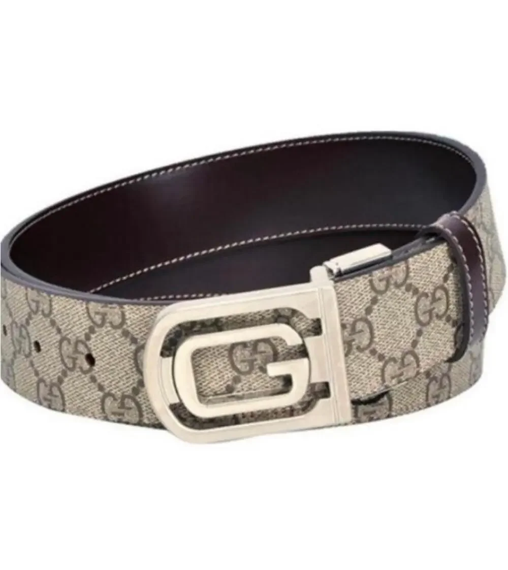 Men's Gucci GG Supreme belt with interlocking G buckle size 115 cm/46 inches